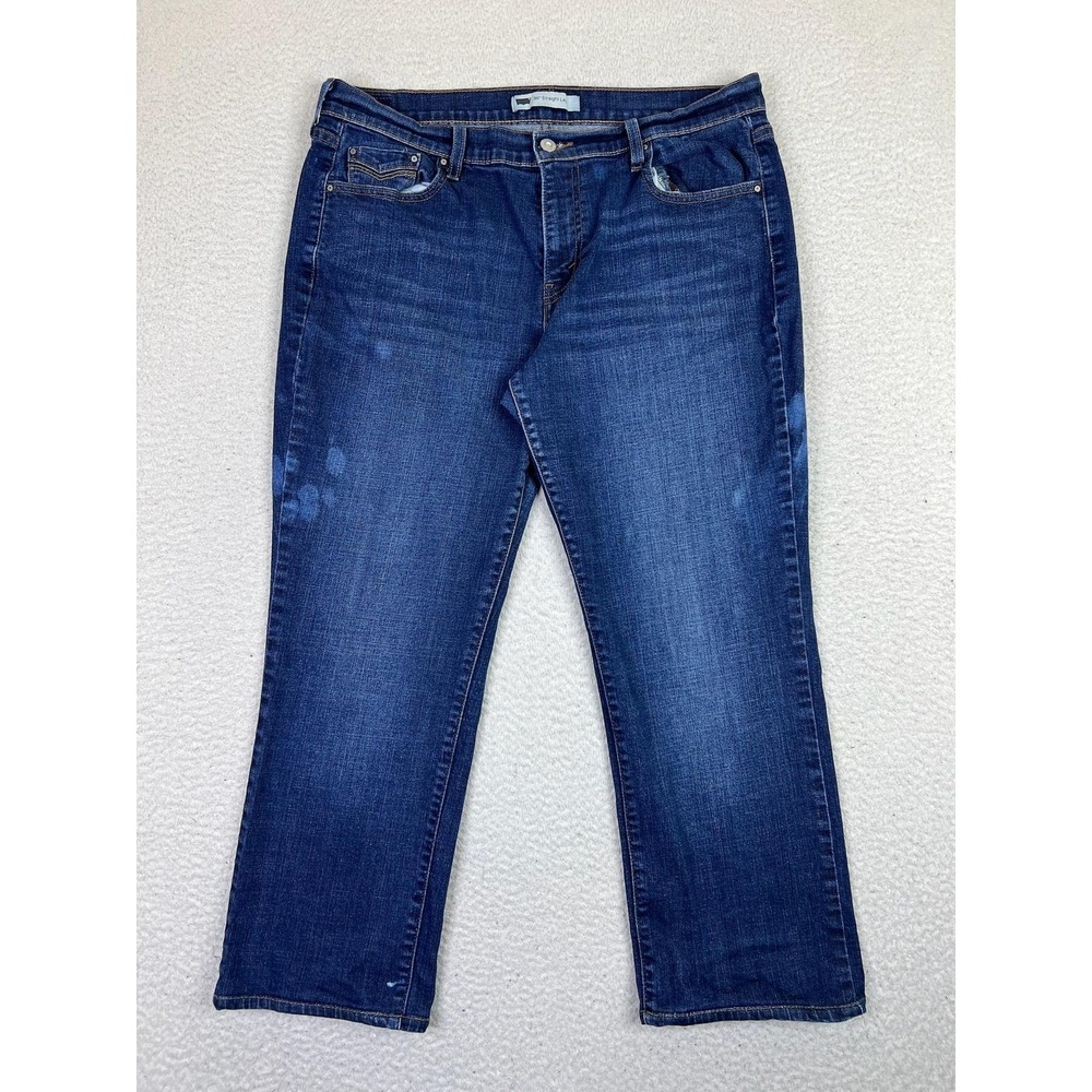 Levis 505 Jeans Mens 32x32 Blue Straight Leg Denim Zip Fly Stretch Classic